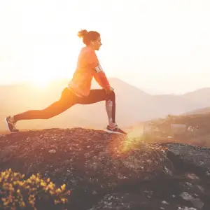 A Runner Stretching