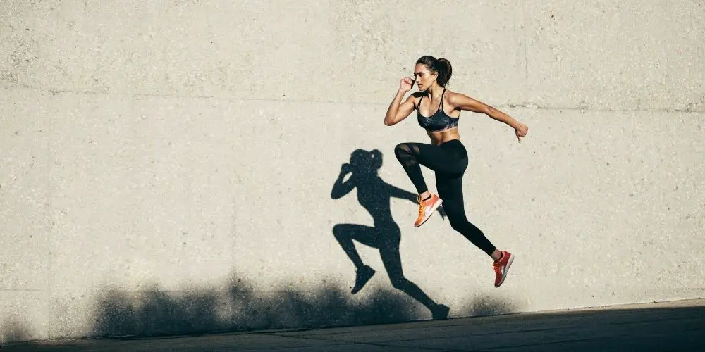 a woman running