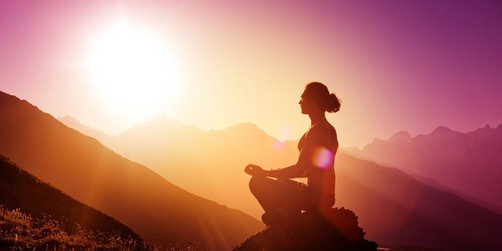 woman meditating