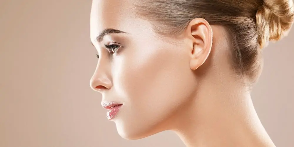 woman with glowing skin